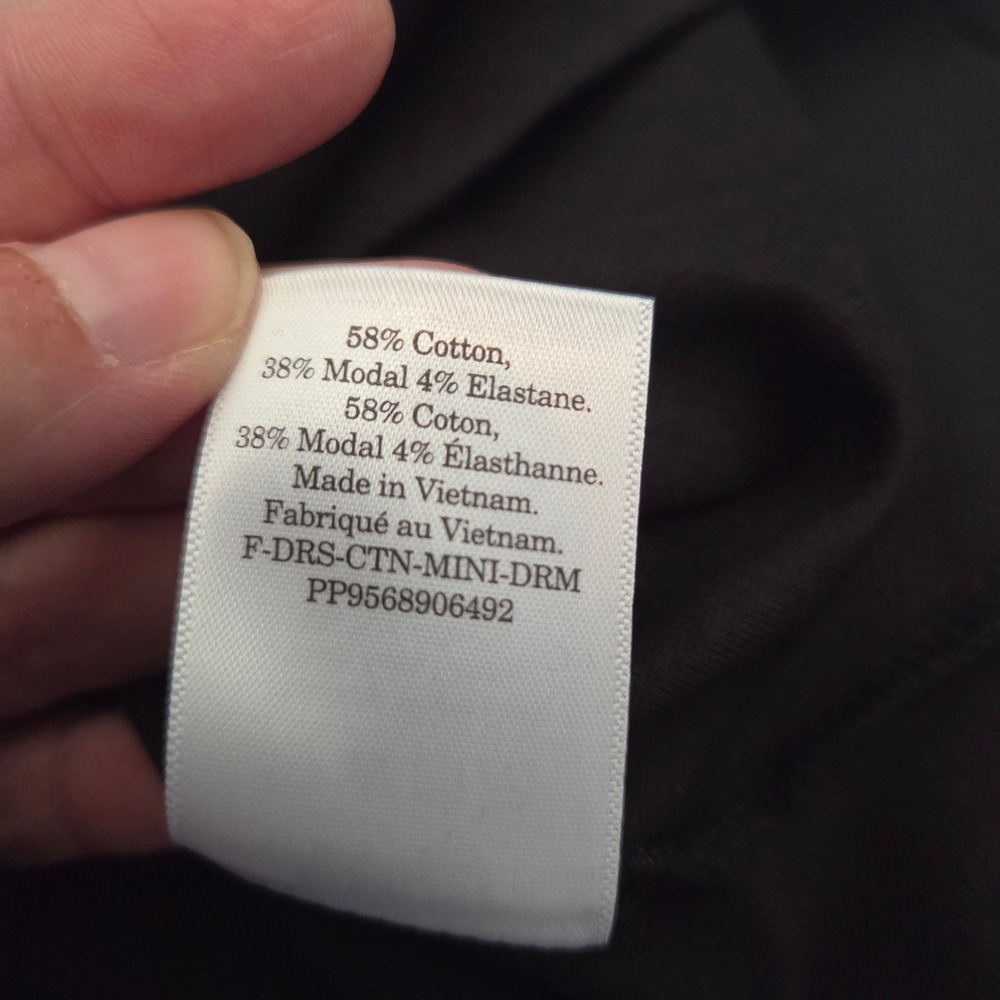 NEW Everlane The Dream Shift Dress Black Sleeveless Mini Cotton Modal Small LBD - Picture 9 of 10